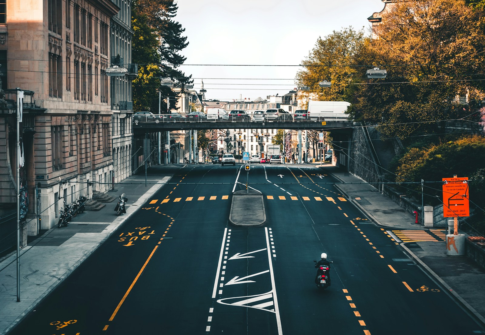 aerial view of road and bridge during daytime